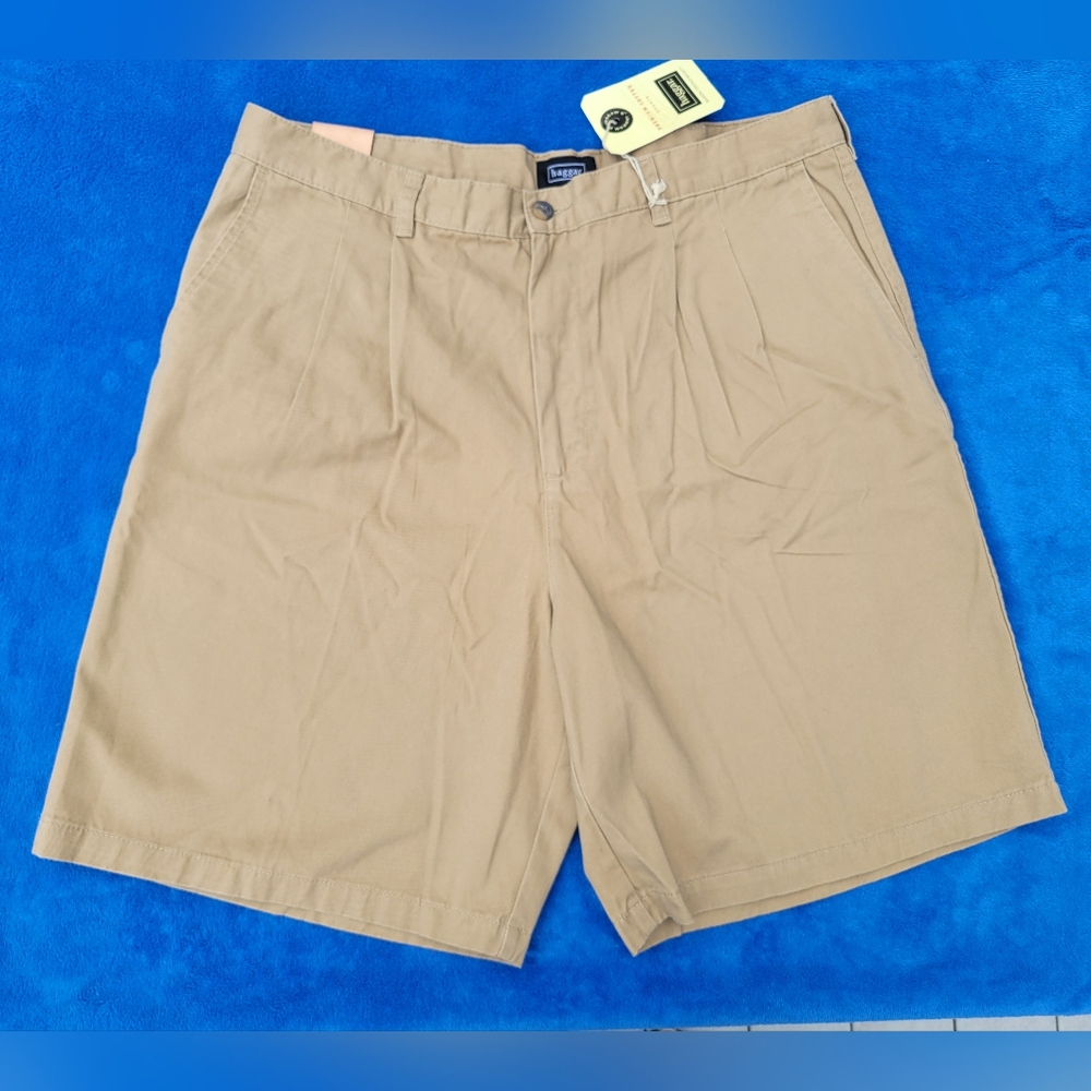 Hagger Men's Premium Cotten Pleat Front Short's 36W NWT